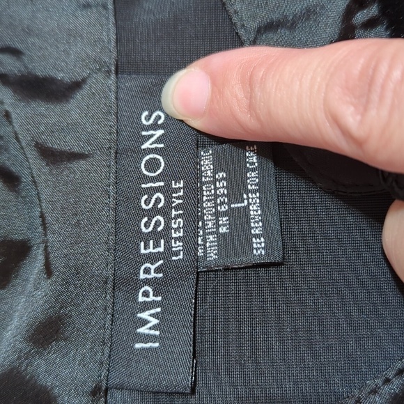 Vtg Impressions Lifestyle + Clio military tunic + midi skirt black velvet L/PL - Picture 9 of 14